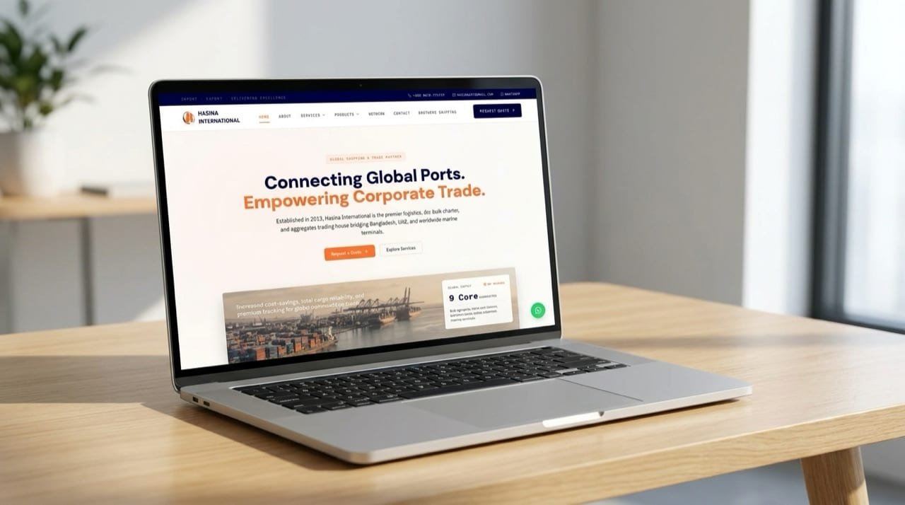 Hasina International — website screenshot